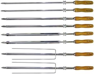 Discover the ultimate BBQ experience with Gaucho Combo's set of 8 professional-grade Brazilian skewers, perfect for grilling and entertaining.