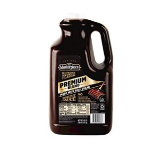 Here is the optimized SEO meta description:

"Delight your taste buds with Kc Masterpiece's Premium Blend Barbecue Sauce, a 158 oz jar that's perfect for sharing. Get 4 jars in one case and elevate your BBQ game!"