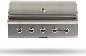 "Savor outdoor flavors with the Coyote C-Series propane gas grill. This 42-inch built-in BBQ features 5 burners, durable construction, and a compact design perfect for small backyards or patios."