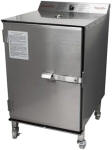 SmokinTex Pro 1400: Insulated stainless steel smoker with digital temp control, perfect for indoor/outdoor BBQ and jerky making.