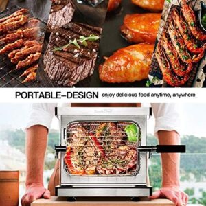 Experience backyard cooking mastery with the Geek Chef Infrared Honey Comb BBQ, featuring a non-smoke burner, 360° rotisserie, and mesh wave-rack grill basket. Perfect for family gatherings or tailgating events! Up to 30% off on this German-crafted gas grill!
