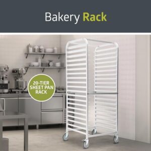 Here is the generated meta description:

"Elevate your bakery with the Pearington 20-Tier Bun Pan Rack, featuring wheels for easy mobility and storage for up to 25 pans. Perfect for kitchen or restaurant use."