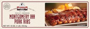 Savor tender and juicy Montgomery Inn Fully Cooked Pork Ribs with ease, now available in a 2-pack for the perfect meal or party.
