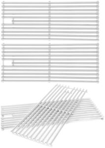 Upgrade your Blaze grill with J＆HYBBQ's durable 4-piece triangle rod grill grate set, made of stainless steel for rust-resistance and easy cleaning. Perfect for 3, 4, or 5 burner models, this replacement part measures 18 x 7-3/8 inches.