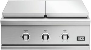 Here's the meta description:

"Upgrade your outdoor cooking experience with the DCS Series 9 30-Inch Natural Gas Double Side Burner with Griddle, featuring two cooking zones and a spacious griddle for multiple dishes at once. Enjoy discounts on this premium grill accessory!"