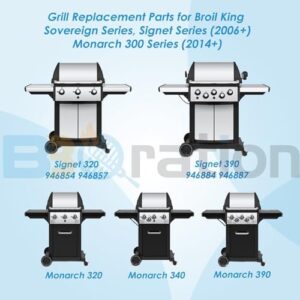 Replace worn-out Grill Parts with authentic Broil King Signet 320, Sovereign 9865-54, or Sterling 15" grill grate and heat plate for a sizzling experience. Perfect replacement for Broil-Mate grills too. Save big on your BBQ essentials!