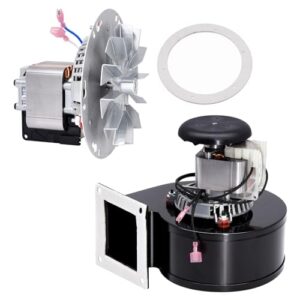 Upgrade your Breckwell Pellet Stove with the Criditpid Replacement A-E-027 Combustion Blower Motor and A-E-033 Convection Blower Fan Kit, compatible with P22, P23, P24, P26, P2000, and P2700 models.