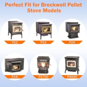Upgrade your Breckwell Pellet Stove with the Criditpid Replacement A-E-027 Combustion Blower Motor and A-E-033 Convection Blower Fan Kit, compatible with P22, P23, P24, P26, P2000, and P2700 models.