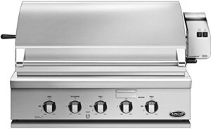 "Revolutionize your outdoor cooking with the DCS 36 All Grill, Natural Gas. This powerful grill features 36 inches of grilling space and a natural gas fuel source. Perfect for backyard BBQs."