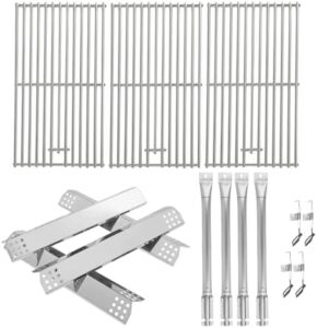 Here is the generated SEO meta description:

"Replace your worn-out grates with this 7MM solid stainless steel kit for Kitchen Aid 720-0745B, 740-0780, and more. Upgrade your grill performance with durable heat plates and burners."