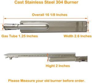 Here is the optimized meta description:

"Upgrade your outdoor cooking experience with premium gas grill burner replacement parts for top brands. Durable stainless steel construction ensures long-lasting performance."

Length: 146 characters