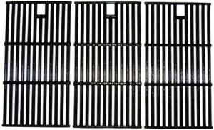 Upgrade your grill game with Music City Metals' Gloss Cast Iron Cooking Grid Replacement for Select Gas Grill Models. Perfect fit for Brinkmann, Charmglow and others - set of 3 included.