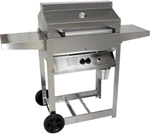 Discover a versatile and durable grill head on cart, perfect for outdoor cooking. Riveted stainless steel construction ensures longevity, while propane gas functionality provides flexibility.