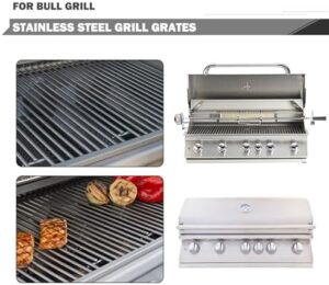Here is the generated meta description:

"Upgrade your outdoor cooking experience with Oklagarden grill grates replacement parts for Bull 5 burner grills. Durable stainless steel construction and precise fit ensure a perfect cook every time."