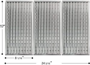 Elevate your grilling experience with Tru-Infrared Charbroil Grills' original Emitter Grates, designed for models 463242515 and more. Perfectly sized at 17" x 8 1/16".