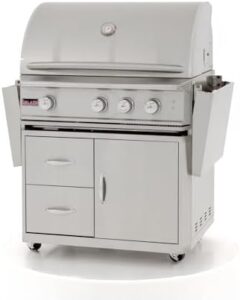 Here's your optimized meta description:

"Upgrade outdoor cooking with the Blaze 34-inch Professional Grill featuring a rear infrared burner for seared perfection and propane gas convenience. Perfect for backyard gatherings."
