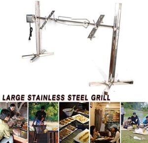 Discover the ultimate BBQ experience with TBVECHI's electric grill kit featuring a powerful 15W stainless motor and large grill bearing, ideal for spit roasting pig, hog, or lamb. Perfect for backyard gatherings!
