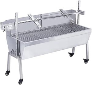 Here is the output meta description:

"Get sizzling results with this 66lbs Stainless Steel BBQ Rotisserie Grill Kit, perfect for cooking large cuts of meat and poultry. Enjoy outdoor gatherings and party cooking!"