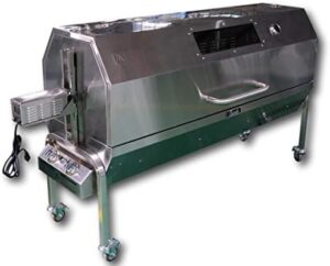 Experience the ultimate grilling experience with Charotis Propane/Charcoal 50W motor BBQ rotisserie for whole pig, lamb, and goat. Perfect for outdoor cooking enthusiasts, model SSGC1 features 100% Stainless Steel construction and a powerful motor. Enjoy mouthwatering results!
