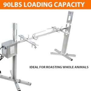 Get sizzling results with the iMeshbean 90lbs Rotisserie Grill Kit, featuring a powerful 45W motor and adjustable height for roasting whole animals. Perfect for grilling turkey, chicken, or lamb!