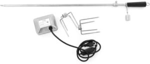 Here is the optimized SEO meta description:

"Elevate your grilling experience with Blaze's 32-Inch Rotisserie Kit for charcoal and gas grills, featuring a durable stainless steel design and easy assembly. Perfect for large gatherings."