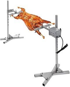 Experience outdoor gatherings like never before with this heavy-duty BBQ grill rotisserie kit, perfect for up to 70lb pigs and hogs. Ideal for campfires, parties, and backyard barbecues.