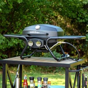 Boost your outdoor cooking with the Sophia & William Portable Propane Gas Grill, featuring a 2-burner design and porcelain-enamel cast iron grates. Perfect for camping, tailgating, or RV trips.