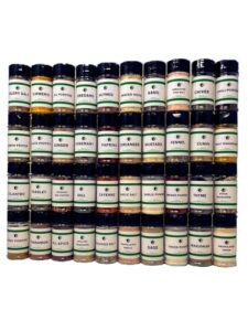 Discover the ultimate seasoning set with 40 all-natural options, perfect for creating unique flavors at home. Unlock endless possibilities with this premium herb and spice collection.
