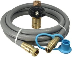 Economize with the 1/2" ID Ball Valve Quick Disconnect Natural Gas Grill Connector Kit, a 30-foot long kit for convenient connections. Perfect for outdoor enthusiasts and grill masters alike!