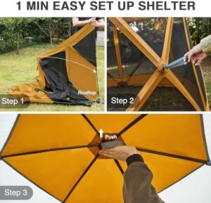 Discover the ultimate backyard retreat with EVER ADVANCED's pop-up gazebo tent, featuring an 11.5x9.8 ft screened canopy and netting for a bug-free outdoor space. Perfect for parties and gatherings!