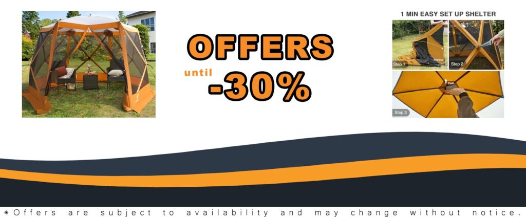 EVER ADVANCED Pop Up Gazebo Tent Backyard Outdoor Shelter