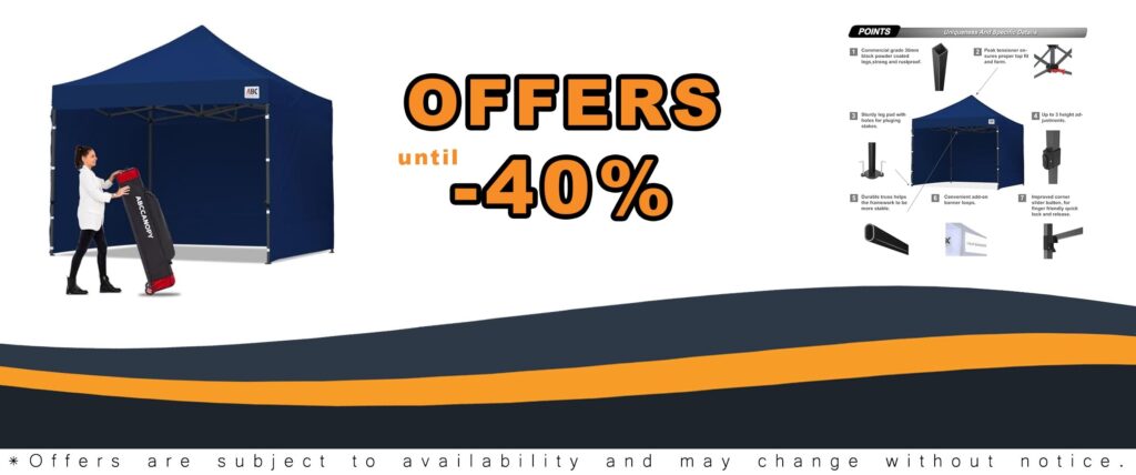 ABCCANOPY Heavy Duty Easy Pop Up Canopy Tent with Sidewalls 10x10 Navy Blue