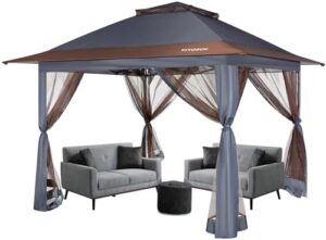 Transform your outdoor events with VIVOSUN's 13x13 pop-up canopy tent, featuring quick setup, mosquito netting, and a storage bag. Perfect for parties, patio gatherings, or backyard celebrations.