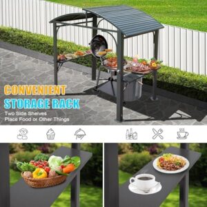 Upgrade your outdoor cooking experience with the 8x5 Grill Gazebo, featuring a double galvanized steel roof, two side shelves, and a bottle opener. Perfect for patio, garden, or backyard gatherings.