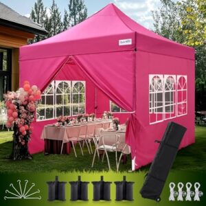 Here is the output:

"Quictent's heavy-duty pop-up canopy tent with sidewalls and hexagonal legs offers a waterproof shelter for weddings, events, and outdoor markets. 800D Oxford fabric and 3-year frame warranty included."
