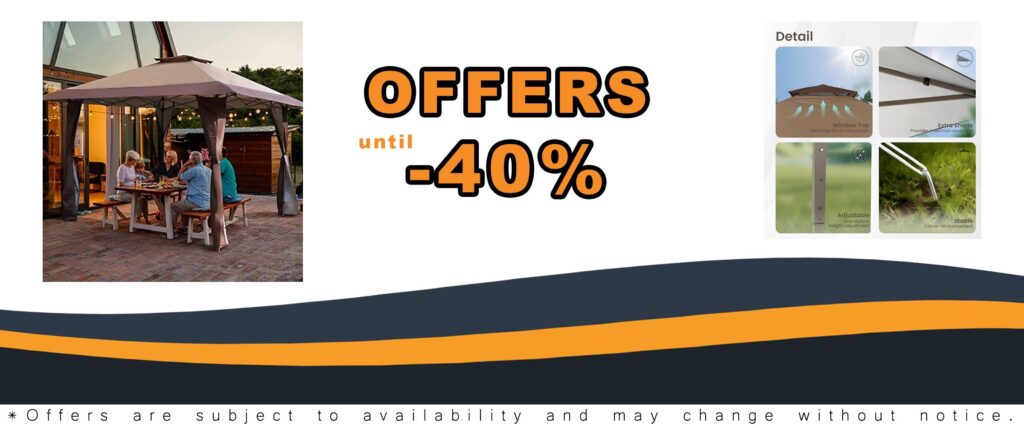 PHI VILLA Easy Set-up Instant Shelter Canopy 13x13 Feet
