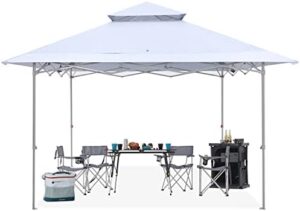 Here is the optimized SEO meta description:

"Quickly set up your outdoor events with the ABCCANOPY 13x13 Pop Up Canopy Base, featuring a sturdy frame and double ventilated top. Includes sandbags, ropes, and stakes for secure setup."