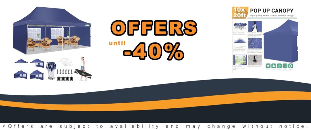 COBIZI 10x20 Pop Up Canopy Tent for Parties and Events