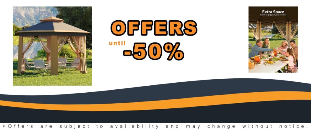 13x13FT Pop Up Hexagonal Outdoor Canopy Shelter