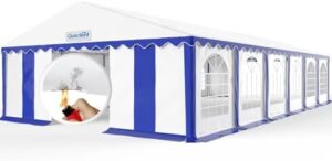 Transform your outdoor gatherings with Quictent's heavy-duty party tent, featuring fire-retardant vinyl and removable sidewalls. Perfect for weddings, BBQs, and more! Up to 20% off today.