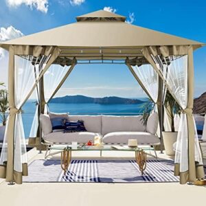 Up to 50% off! Discover the HOTEEL gazebo, featuring a waterproof design, mosquito netting, and heavy-duty frame for all-weather use. Perfect for patio, backyard, or garden events.