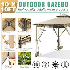 Up to 50% off! Discover the HOTEEL gazebo, featuring a waterproof design, mosquito netting, and heavy-duty frame for all-weather use. Perfect for patio, backyard, or garden events.