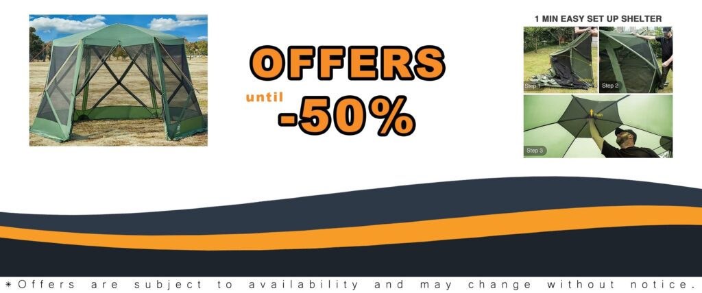 Ever Advanced Pop Up Screen House Tent for Camping 50ft