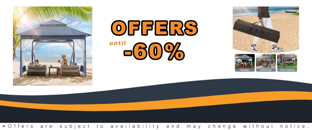 TINKLE WELL Easy Set Up 13FT Pop Up Canopy Outdoor Gazebo Tent with Netting Instant Shelter