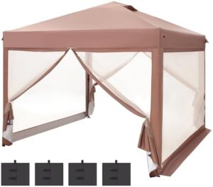 Here is the meta description:

"Instantly create a comfortable outdoor space with this 10' x 10' pop up canopy tent featuring adjustable height and carry bag. Perfect for garden, patio, or backyard events."