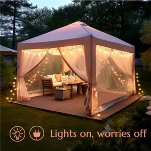 Here is the meta description:

"Instantly create a comfortable outdoor space with this 10' x 10' pop up canopy tent featuring adjustable height and carry bag. Perfect for garden, patio, or backyard events."