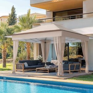 Enhance your outdoor gatherings with the Amada 13x13 Pop-Up Gazebo featuring mosquito netting and a wheeled cover bag for easy transport. Perfect for backyard and patio events, on clearance now!