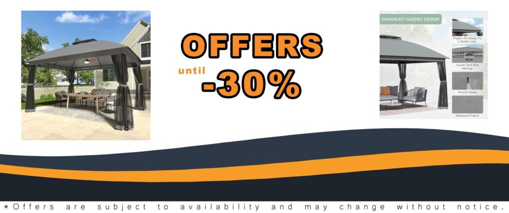 Erommy 10x13 Patio Gazebo Waterproof Outdoor Canopy