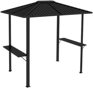 Here is the output:

"Stay shaded while grilling with Outsunny's 6x8 ft Hardtop Grill Gazebo, featuring a metal roof and aluminum frame, perfect for patio or garden gatherings. Save up to 30% today!"
