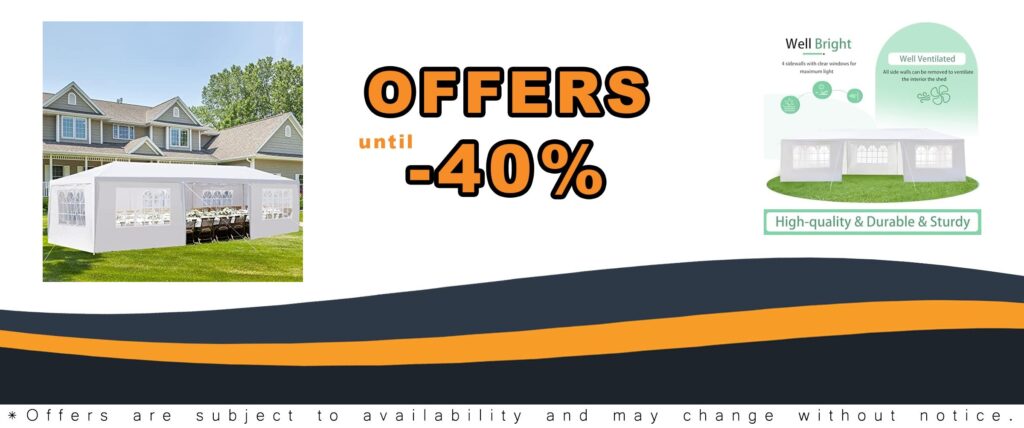10X30FT White Party Canopy Tent Waterproof Shelter